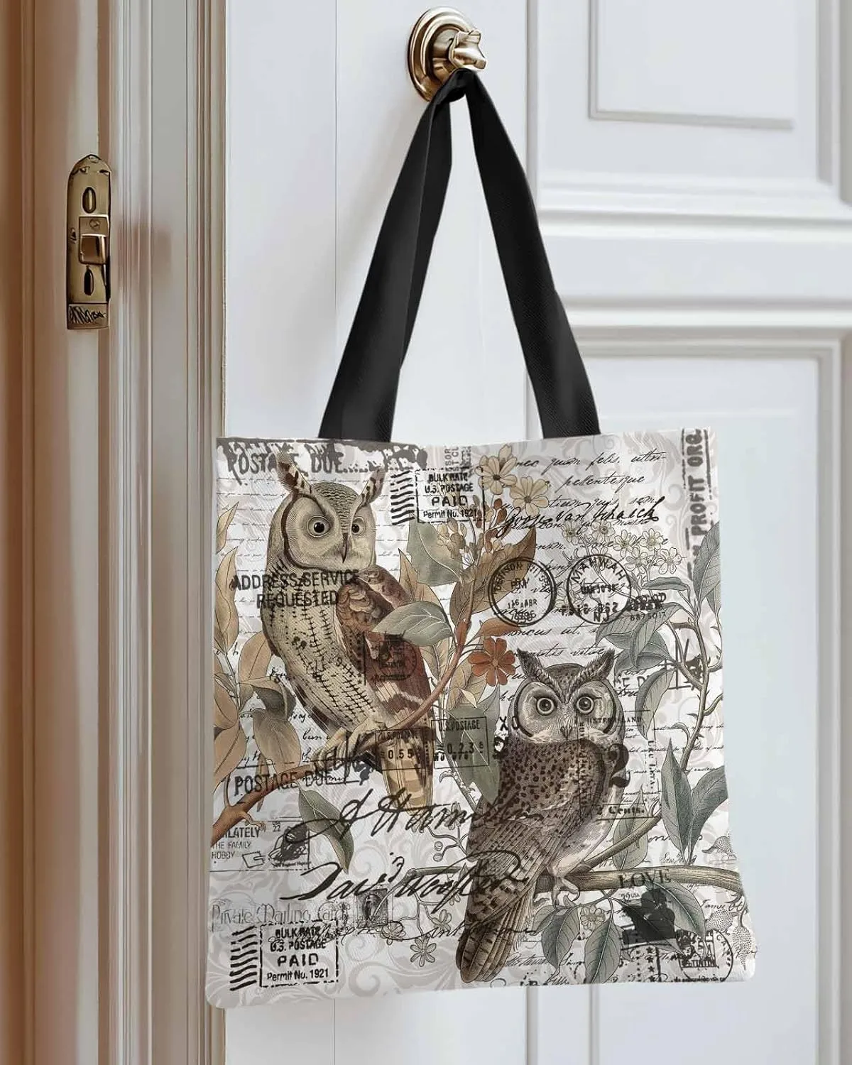 Ocean Canvas Tote Bag Beach Sea Coral Starfish Sage Green Shoulder Bag Casual Bag with Inner Pocket for Shopping Grocery Work