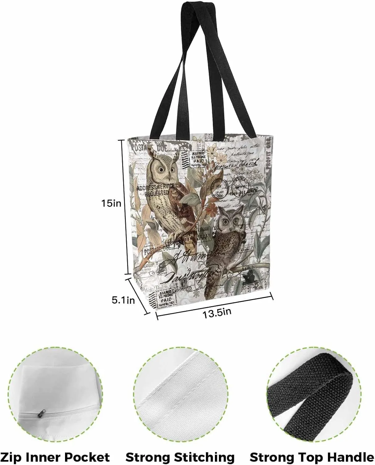Ocean Canvas Tote Bag Beach Sea Coral Starfish Sage Green Shoulder Bag Casual Bag with Inner Pocket for Shopping Grocery Work