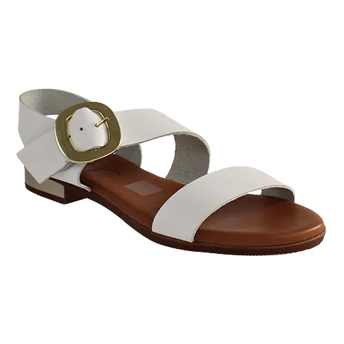Oh! My Sandals Ladies Flat Sandals - 5333 - White