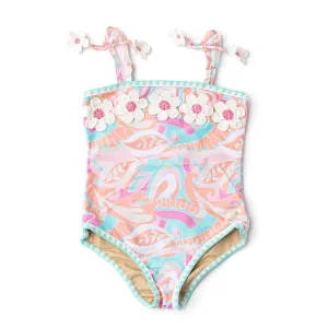 One Piece Crochet Pom Pom Swimsuit | Tutti Fruity