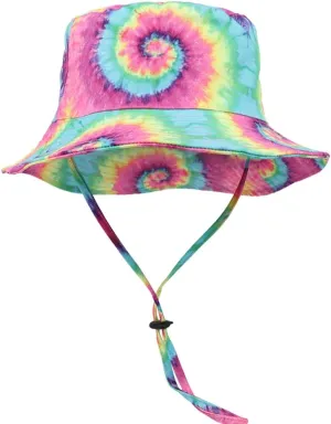 Outdoor Tie Dye Bucket Hat, Sun UV Protection Fishing Boonie Cap for Men Women Teens