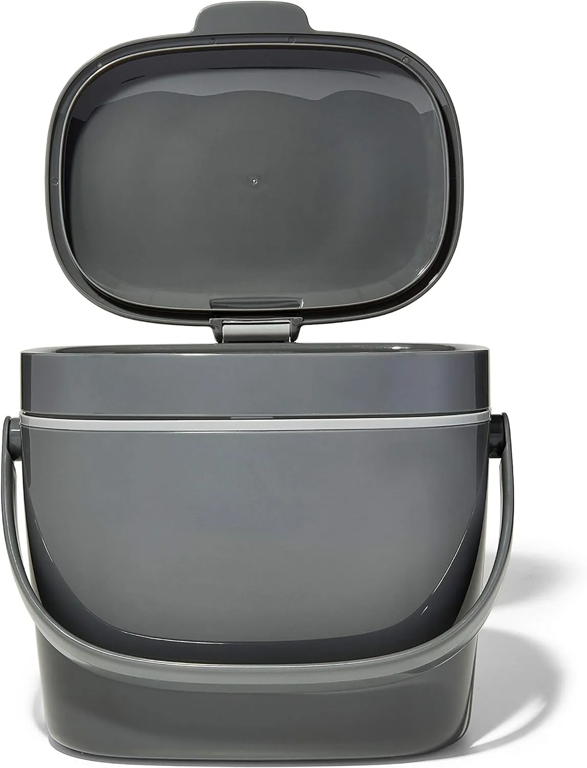 OXO Good Grips EASY-CLEAN COMPOST BIN - CHARCOAL - 1.75 GAL/6.62 L, Plastic, 8.3"L x 10.15"W x 12"H