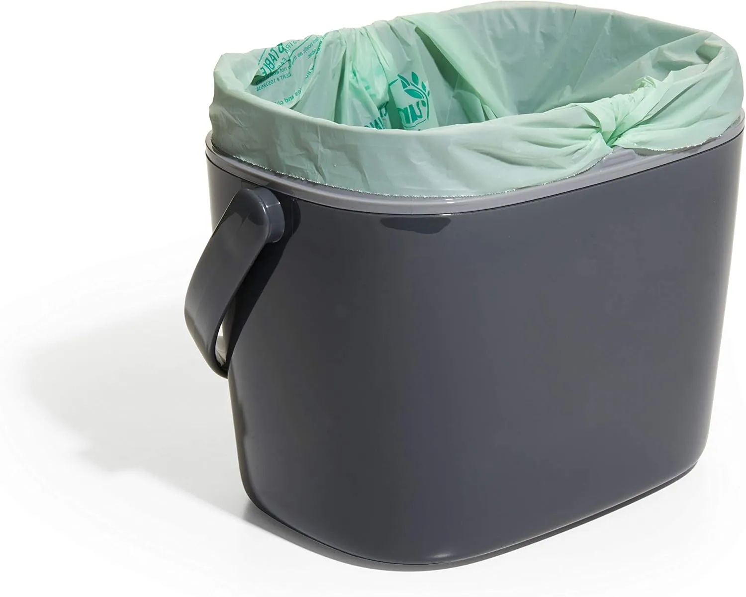 OXO Good Grips EASY-CLEAN COMPOST BIN - CHARCOAL - 1.75 GAL/6.62 L, Plastic, 8.3"L x 10.15"W x 12"H