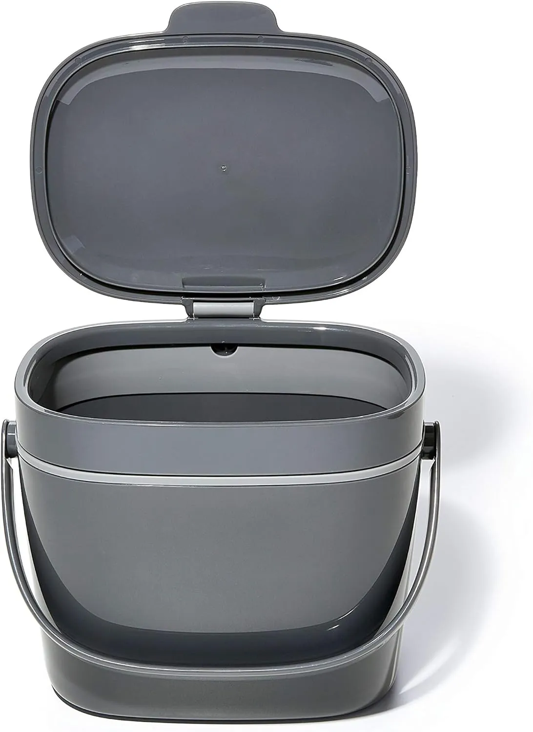 OXO Good Grips EASY-CLEAN COMPOST BIN - CHARCOAL - 1.75 GAL/6.62 L, Plastic, 8.3"L x 10.15"W x 12"H
