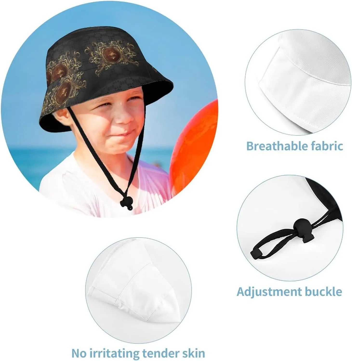 Oyihfvs Packable Fisherman's Hat Bucket hat, Unisex Sun Protection Wide Brim Fisherman Cap for Summer Outdoor Travel
