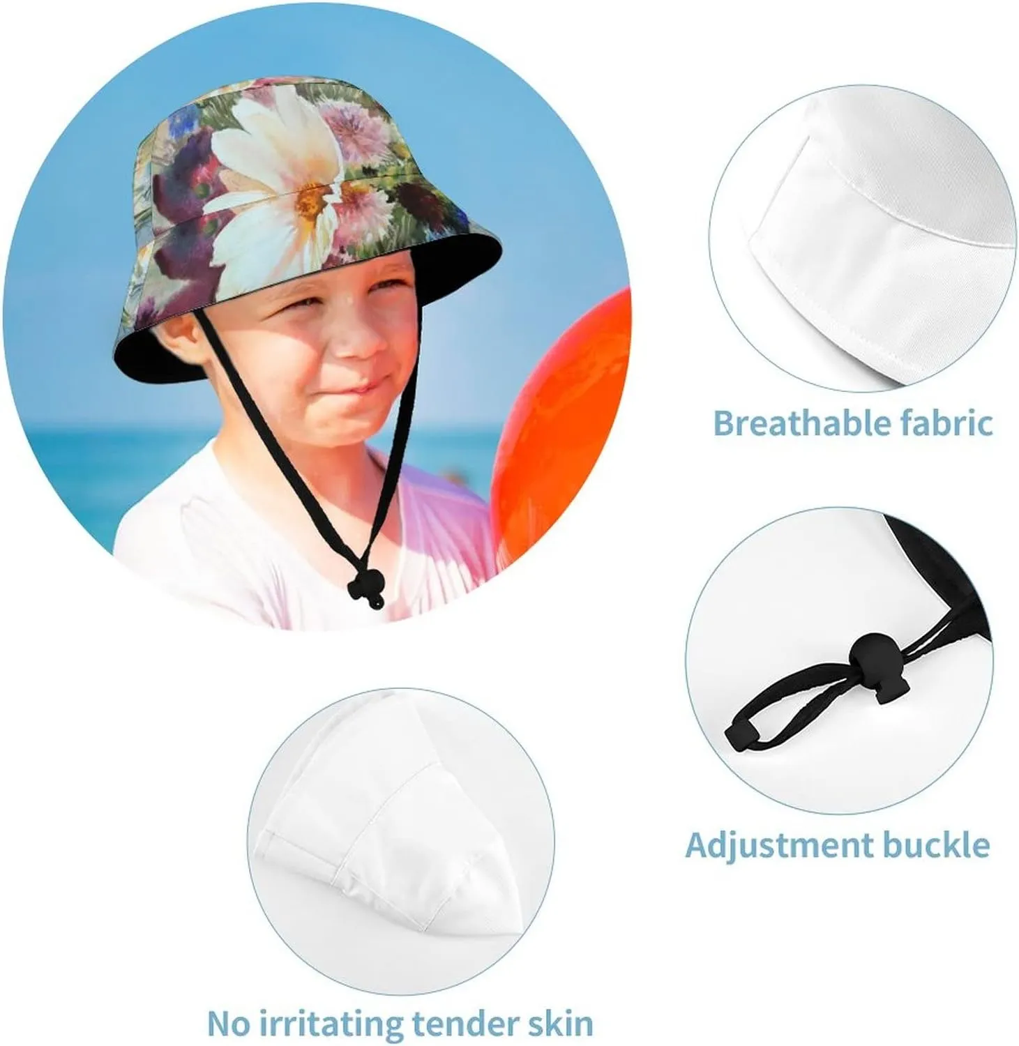 Oyihfvs Packable Fisherman's Hat Bucket hat, Unisex Sun Protection Wide Brim Fisherman Cap for Summer Outdoor Travel