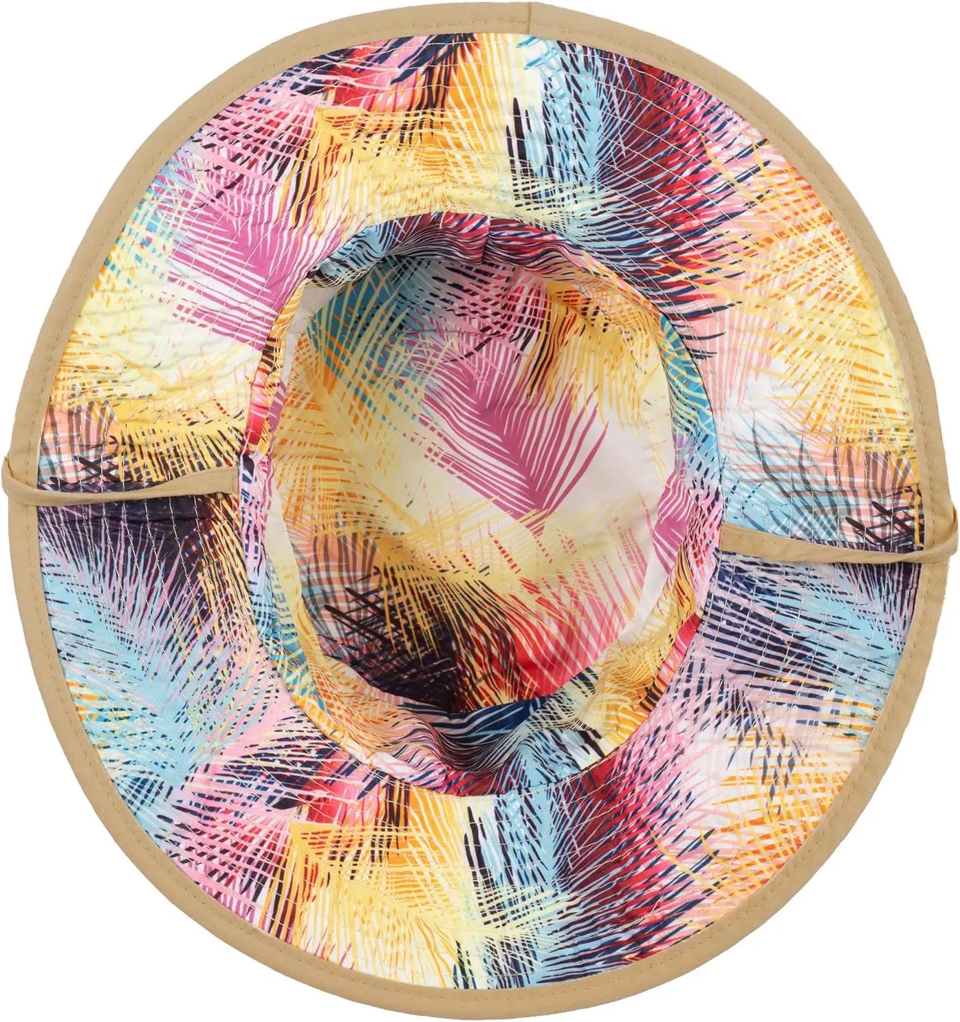 Panama Jack Women's Bucket Hat - Palm Print Underbrim, Packable, Adjustable, UPF (SPF) 50  UVA/UVB Sun Protection, 3" Brim