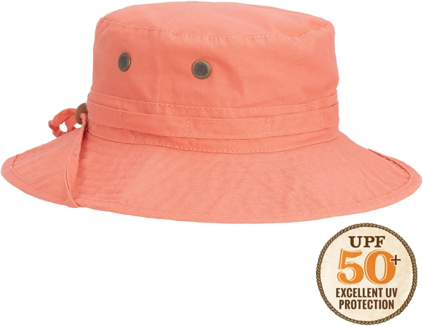 Panama Jack Women's Bucket Hat - Palm Print Underbrim, Packable, Adjustable, UPF (SPF) 50  UVA/UVB Sun Protection, 3" Brim