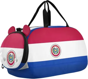 Paraguay Flag Travel Duffle Bags Girls Tote Weekender Overnight Carry on Duffel Bag Boy Kids Gym Duffle