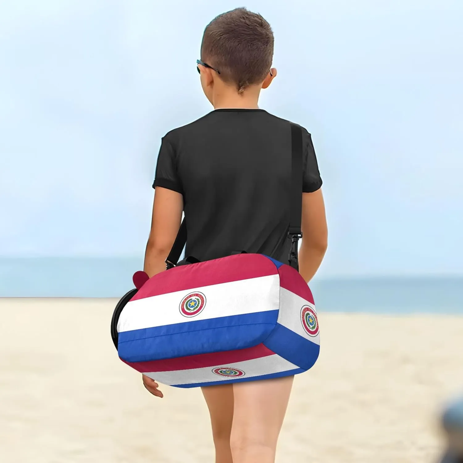 Paraguay Flag Travel Duffle Bags Girls Tote Weekender Overnight Carry on Duffel Bag Boy Kids Gym Duffle