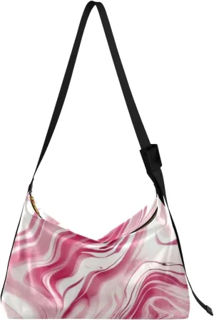 Peach Artistic Fluid Adults Crossbody Wallet Purse Trendy Women's Shoulder Handbags Sling Bags