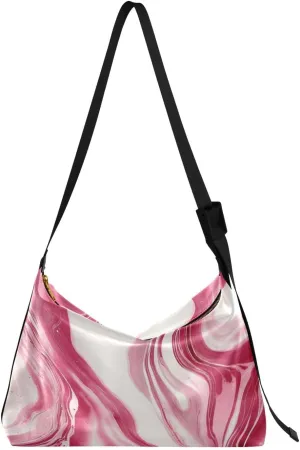 Peach Artistic Fluid Men Side Purse Crossbody Beauty Womens Bags Crossbody Travel Purses