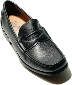 Penny Black Pebbled Leather Dress Men's Loafers Casual(Salvatore