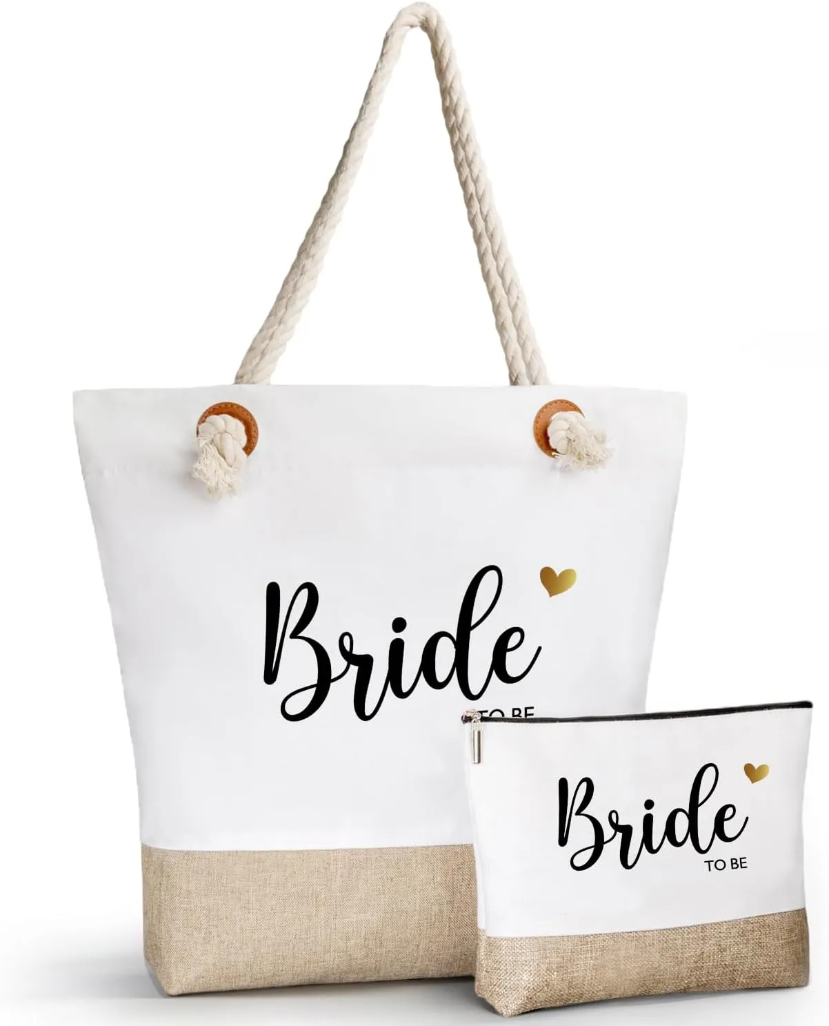 Personalized Canvas Beach Tote Bag, Bride Tote Bag, Inspirational Bridal Shower, Bachelorette Party, Engagement Wedding Gifts, Congratulation Present for New Chapter-And So the Adventure Begins, A
