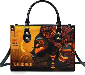 Personalized Leather Handbag For African American - Christmas Gifts For Women For Black Women