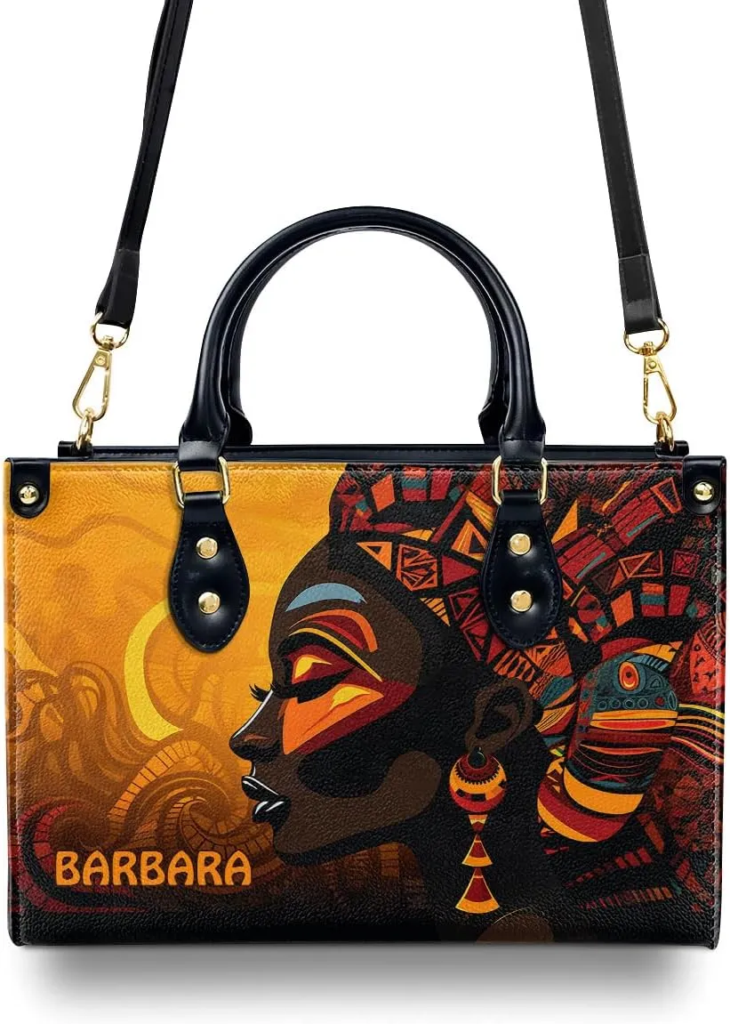 Personalized Leather Handbag For African American - Christmas Gifts For Women For Black Women