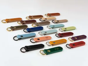 Personalized small leather keyring - Rowzec Design