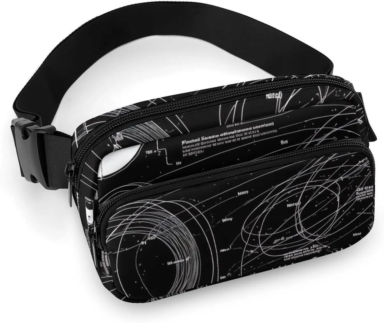 Physics Print Printed Fanny Pack Fanny Packs for Women Men,Crossbody Bag Large Chest Bag with Adjustable Strap for Outdoors Workout Traveling Casual Running