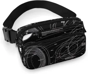 Physics Print Printed Fanny Pack Fanny Packs for Women Men,Crossbody Bag Large Chest Bag with Adjustable Strap for Outdoors Workout Traveling Casual Running