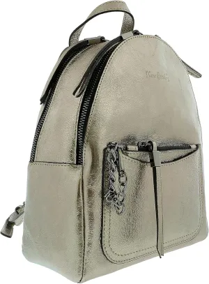 Pierre Cardin Bronze Leather Metallic Large Fashion Backpack for womens