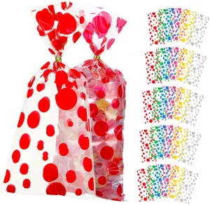 PLAFOPE Elegant Cellophane Treat Bags 100 Favor Bags Versatile Snack Containers for Events