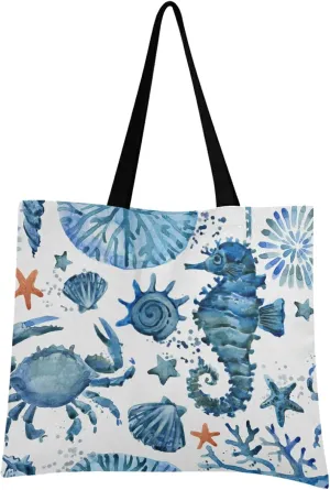 Poeticcity Women Grocery Tote Bag, Canvas Shoulder Bags, Women Handbag for Outdoors