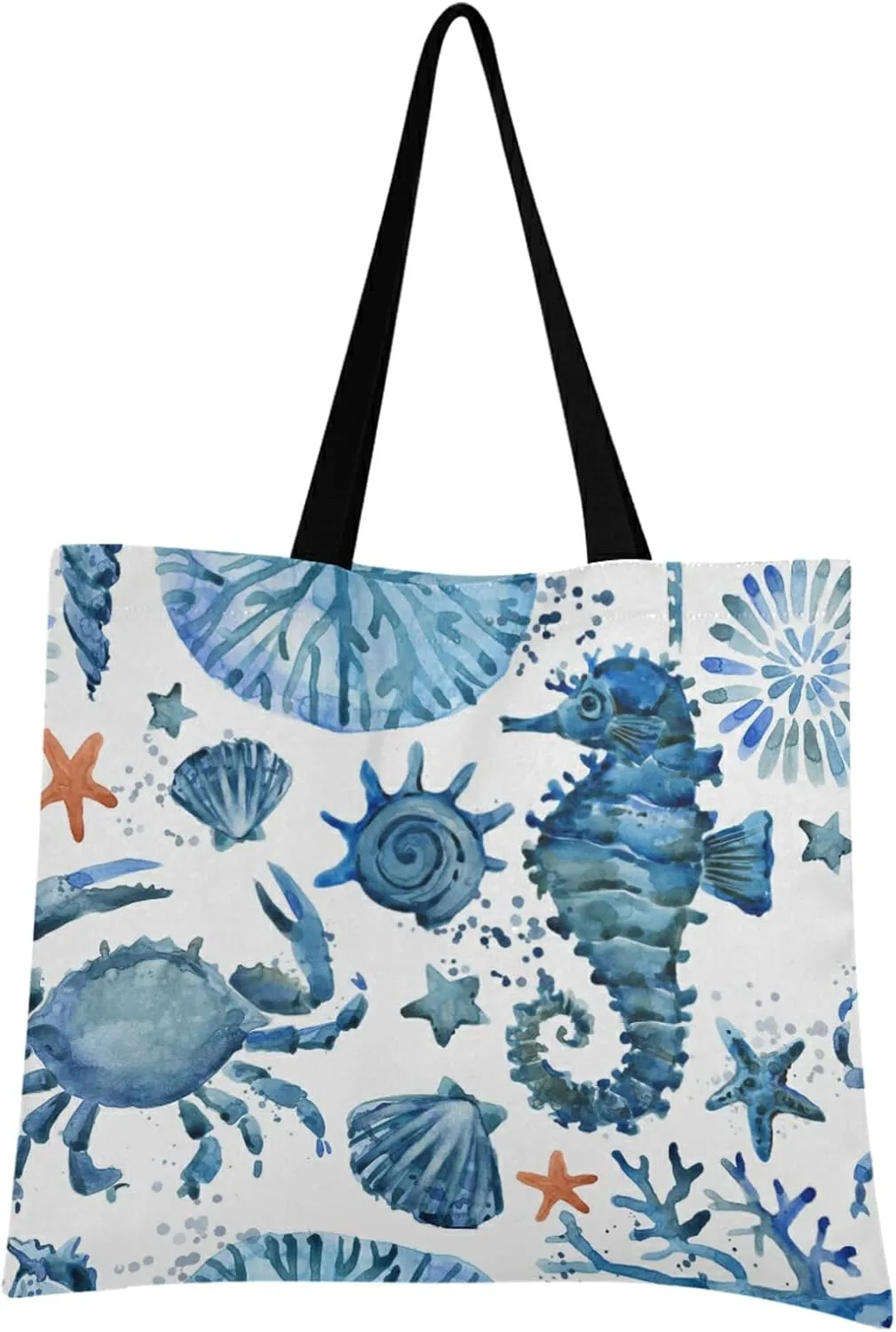 Poeticcity Women Grocery Tote Bag, Canvas Shoulder Bags, Women Handbag for Outdoors