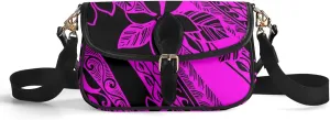 Polynesian Custom Women'S Crossbody Small Square Bag Samoa Hawaiian Tribal Design Floral Print Custom Crossbody Bag