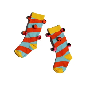 POM POM COLOR BLOCK SOCKS