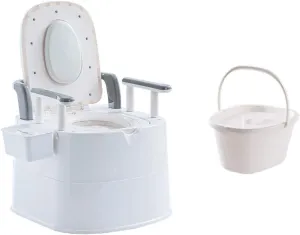 Portable Toilet Family Mobile Toilets,Portable Adult Squatting Stool,Lightweight and l Camping Toilet (Color :, Size : Style 2) (Gray Style 1)
