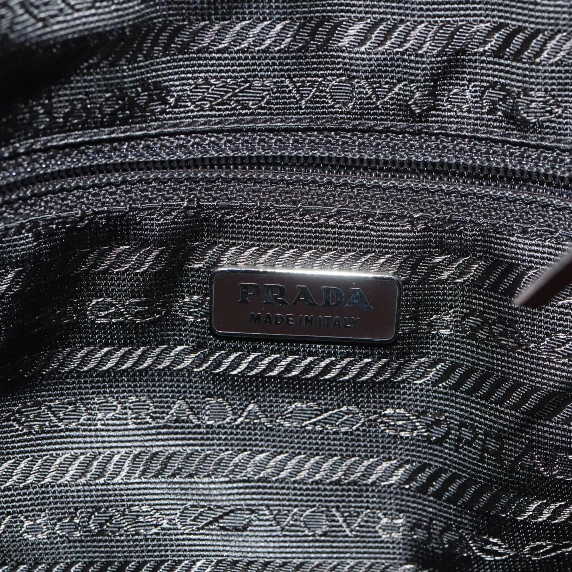 Prada Metallic Canvas Handbag