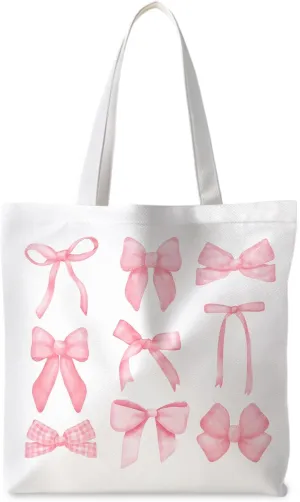 Preppy Tote Bag, Coquette Tote Bag, Preppy Stuff, Reusable Grocery Bags Shopping Bags