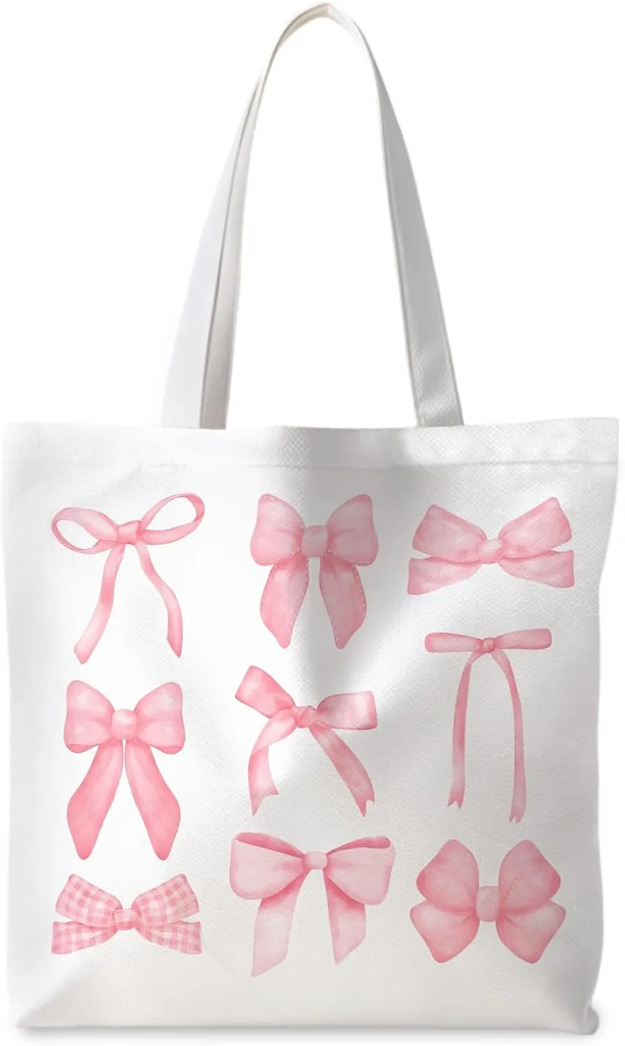 Preppy Tote Bag, Coquette Tote Bag, Preppy Stuff, Reusable Grocery Bags Shopping Bags