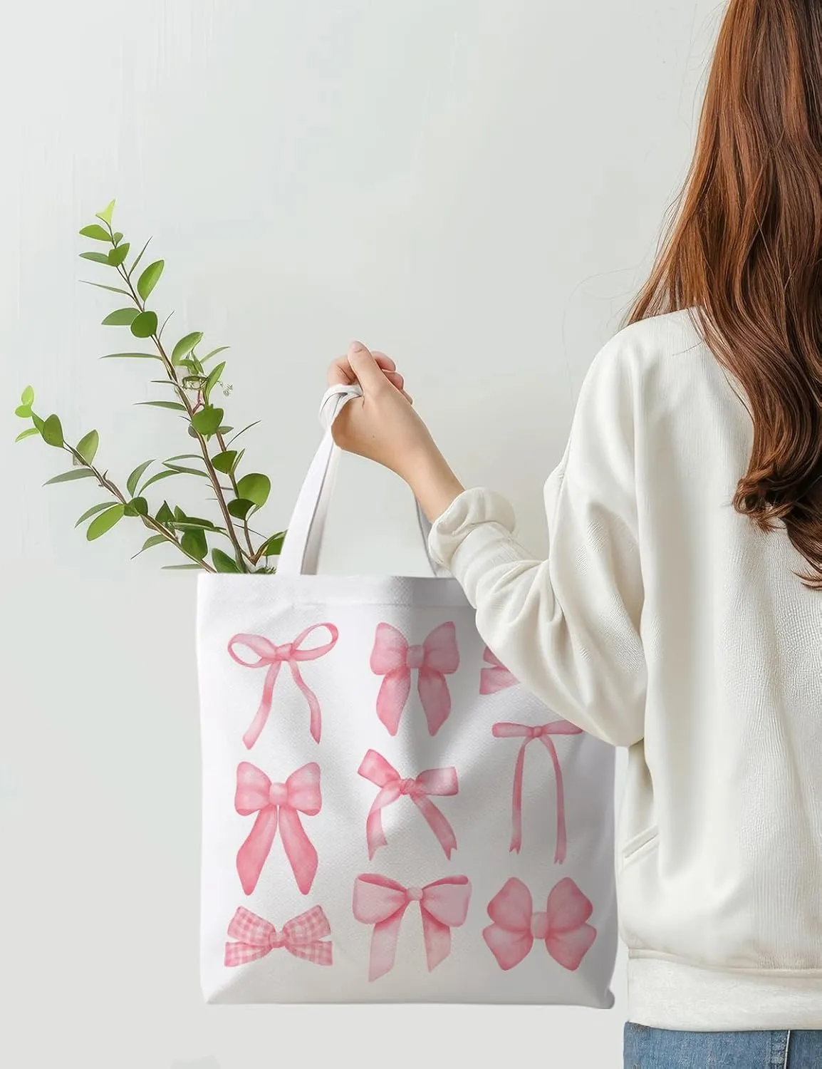 Preppy Tote Bag, Coquette Tote Bag, Preppy Stuff, Reusable Grocery Bags Shopping Bags