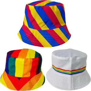 Pride Unisex Bucket Hat Reversible Double-Side-Wear Packable for Travel, Outdoors, and Beach
