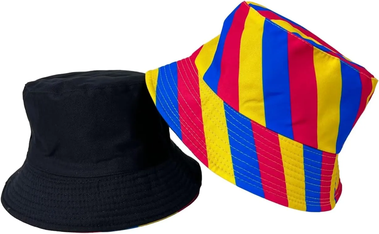 Pride Unisex Bucket Hat Reversible Double-Side-Wear Packable for Travel, Outdoors, and Beach