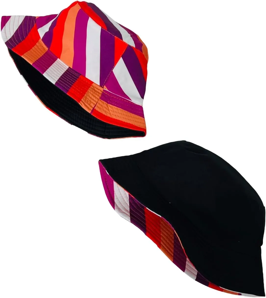 Pride Unisex Bucket Hat Reversible Double-Side-Wear Packable for Travel, Outdoors, and Beach