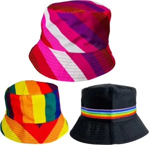 Pride Unisex Bucket Hat Reversible Double-Side-Wear Packable for Travel, Outdoors, and Beach