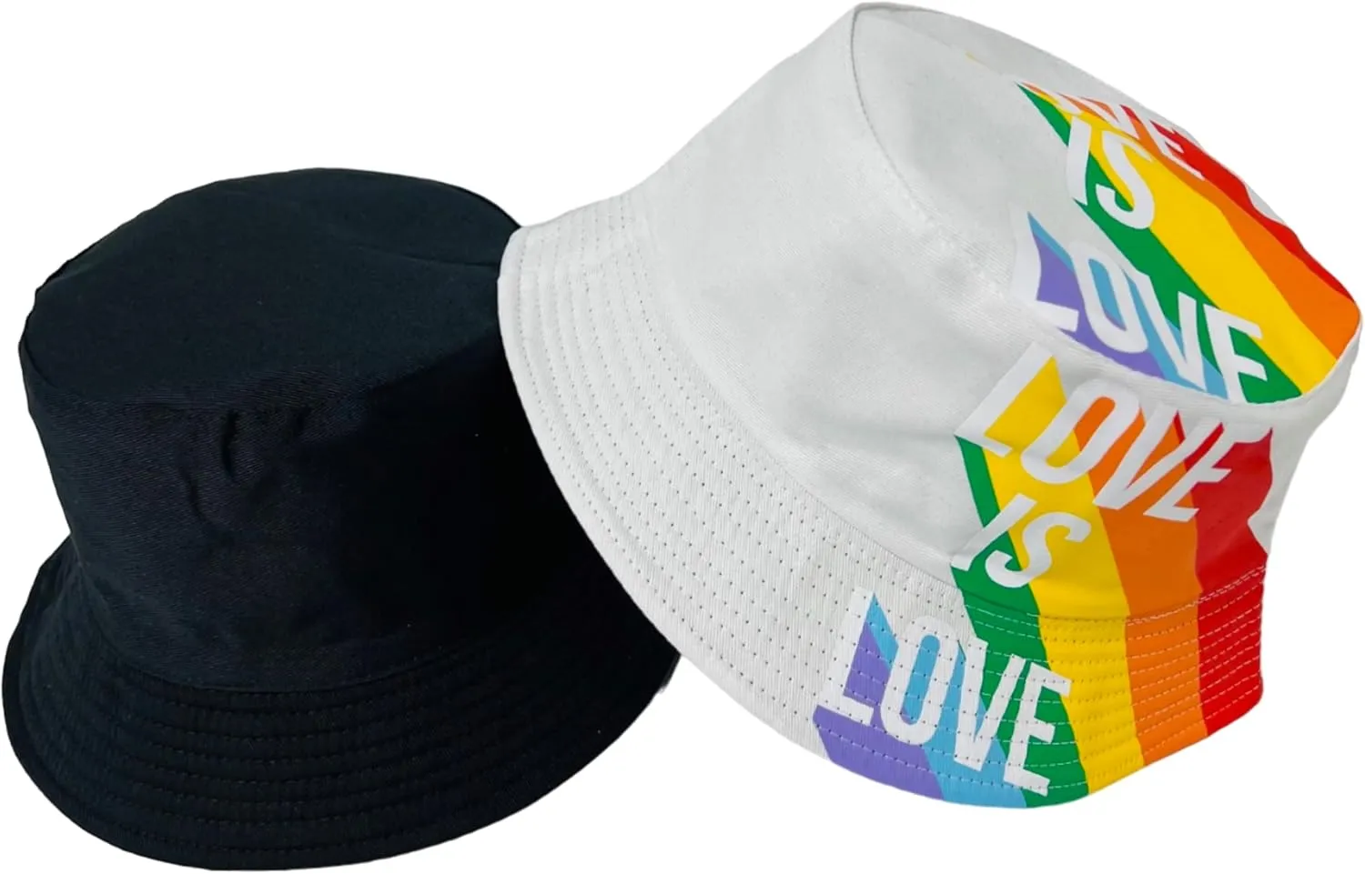 Pride Unisex Bucket Hat Reversible Double-Side-Wear Packable for Travel, Outdoors, and Beach