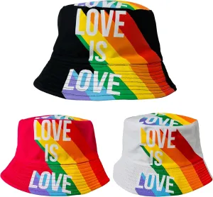 Pride Unisex Bucket Hat Reversible Double-Side-Wear Packable for Travel, Outdoors, and Beach