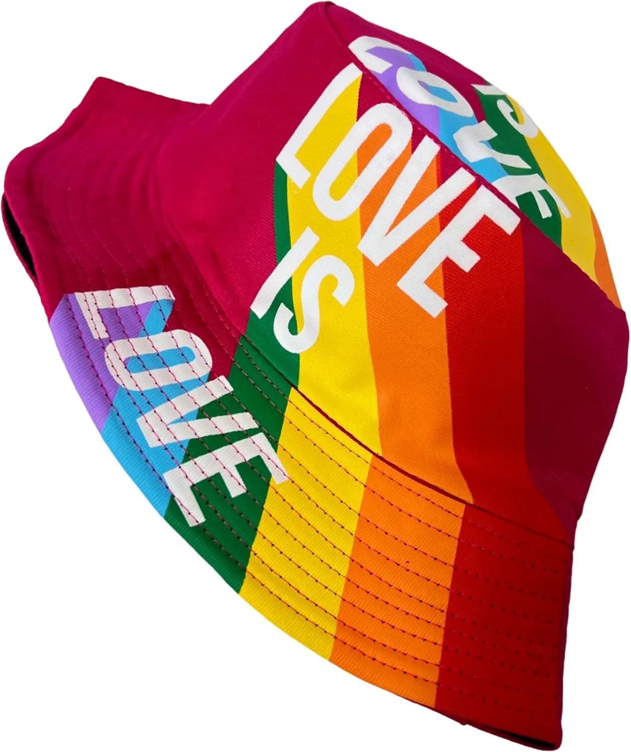 Pride Unisex Bucket Hat Reversible Double-Side-Wear Packable for Travel, Outdoors, and Beach