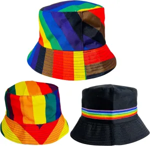 Pride Unisex Bucket Hat Reversible Double-Side-Wear Packable for Travel, Outdoors, and Beach