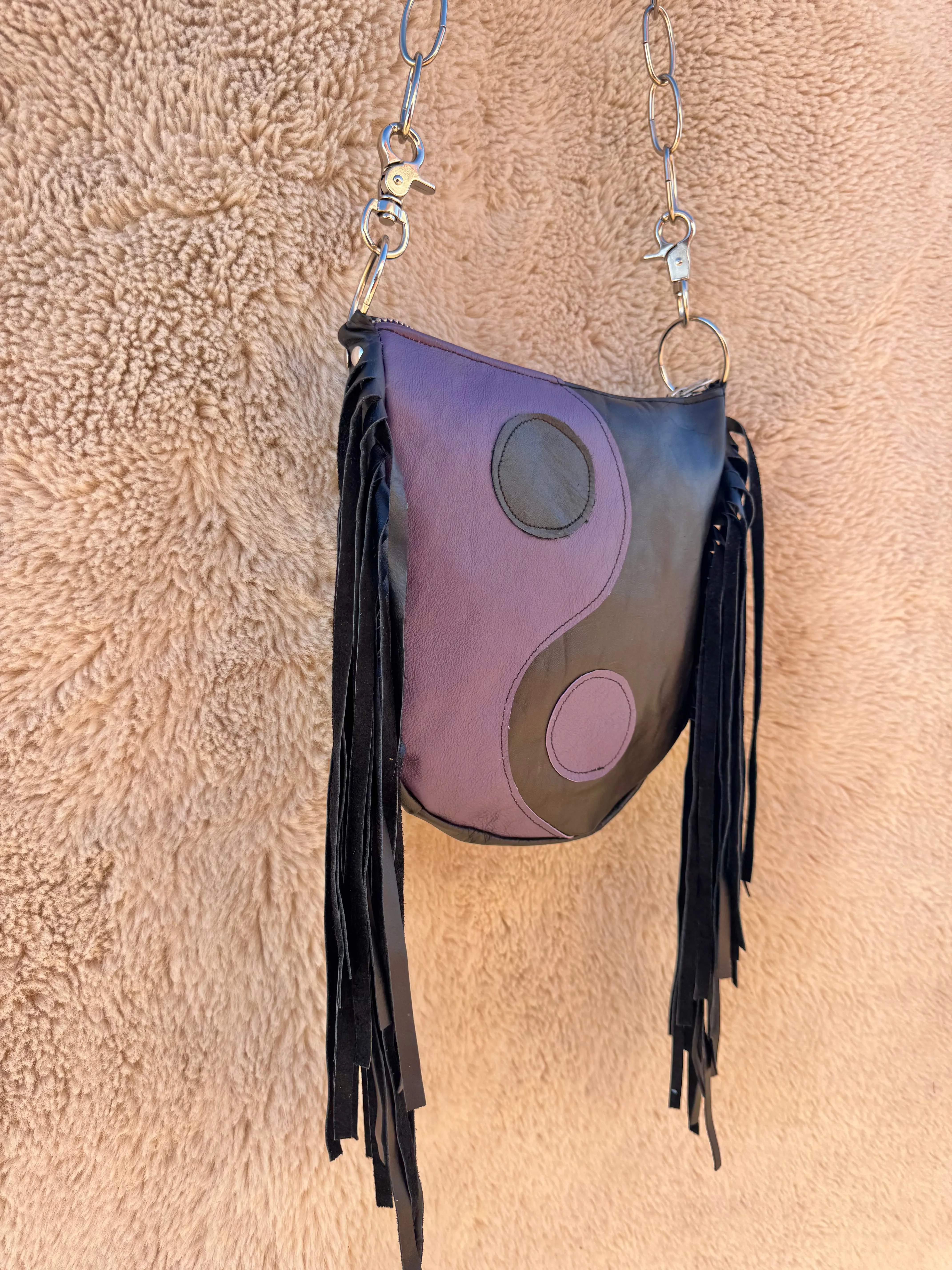 Purple Yin Yang Rider Handbag