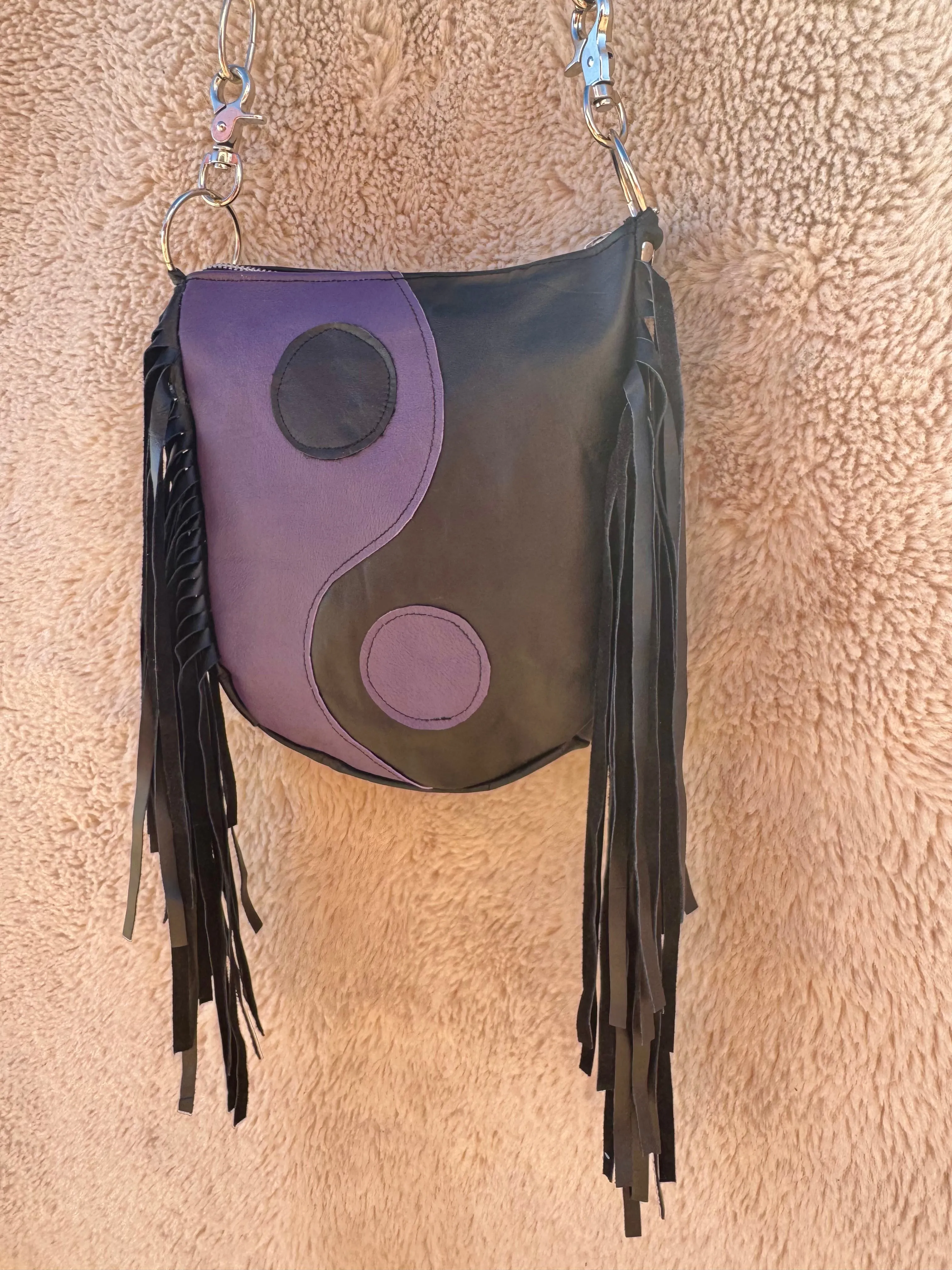 Purple Yin Yang Rider Handbag