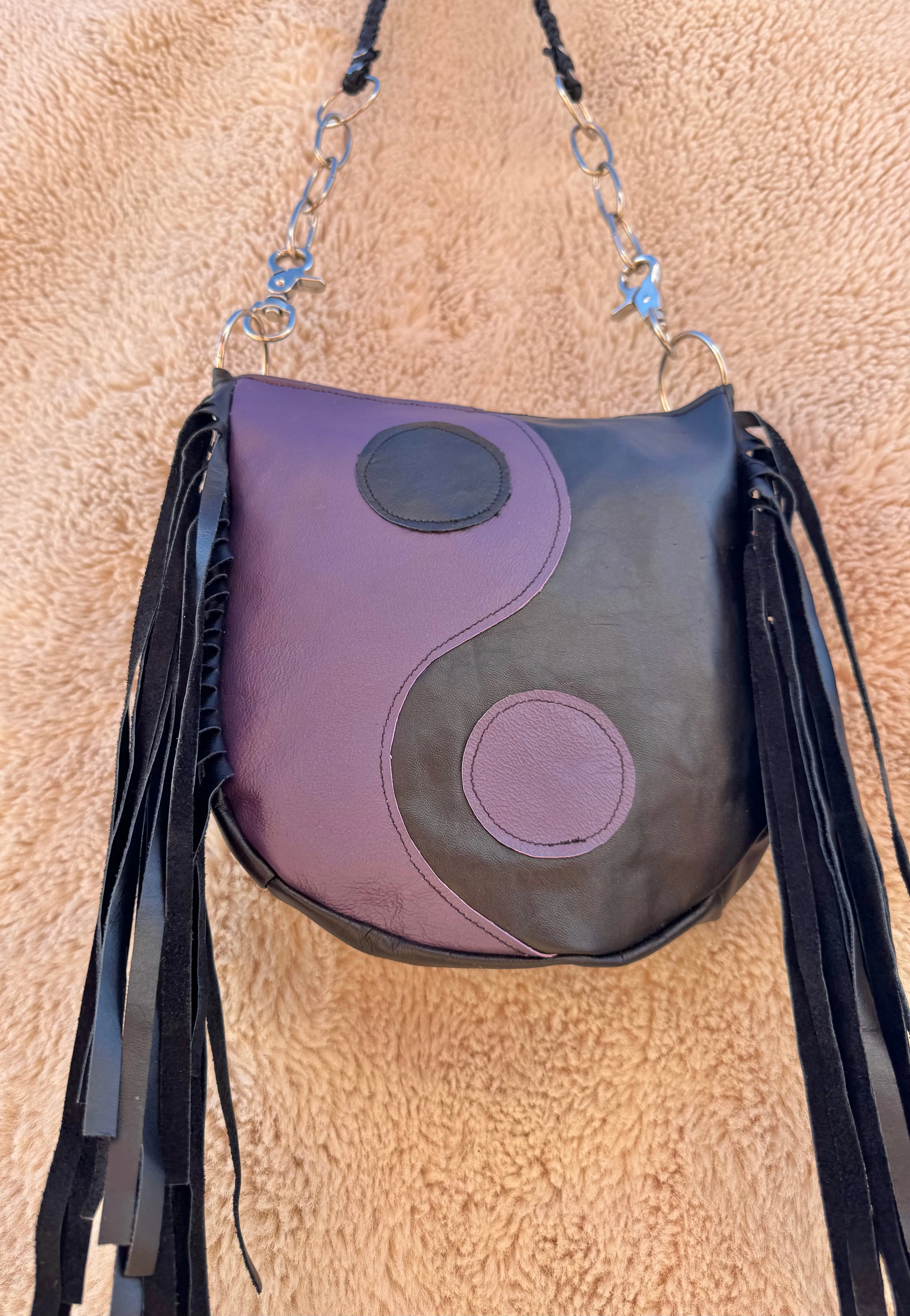 Purple Yin Yang Rider Handbag