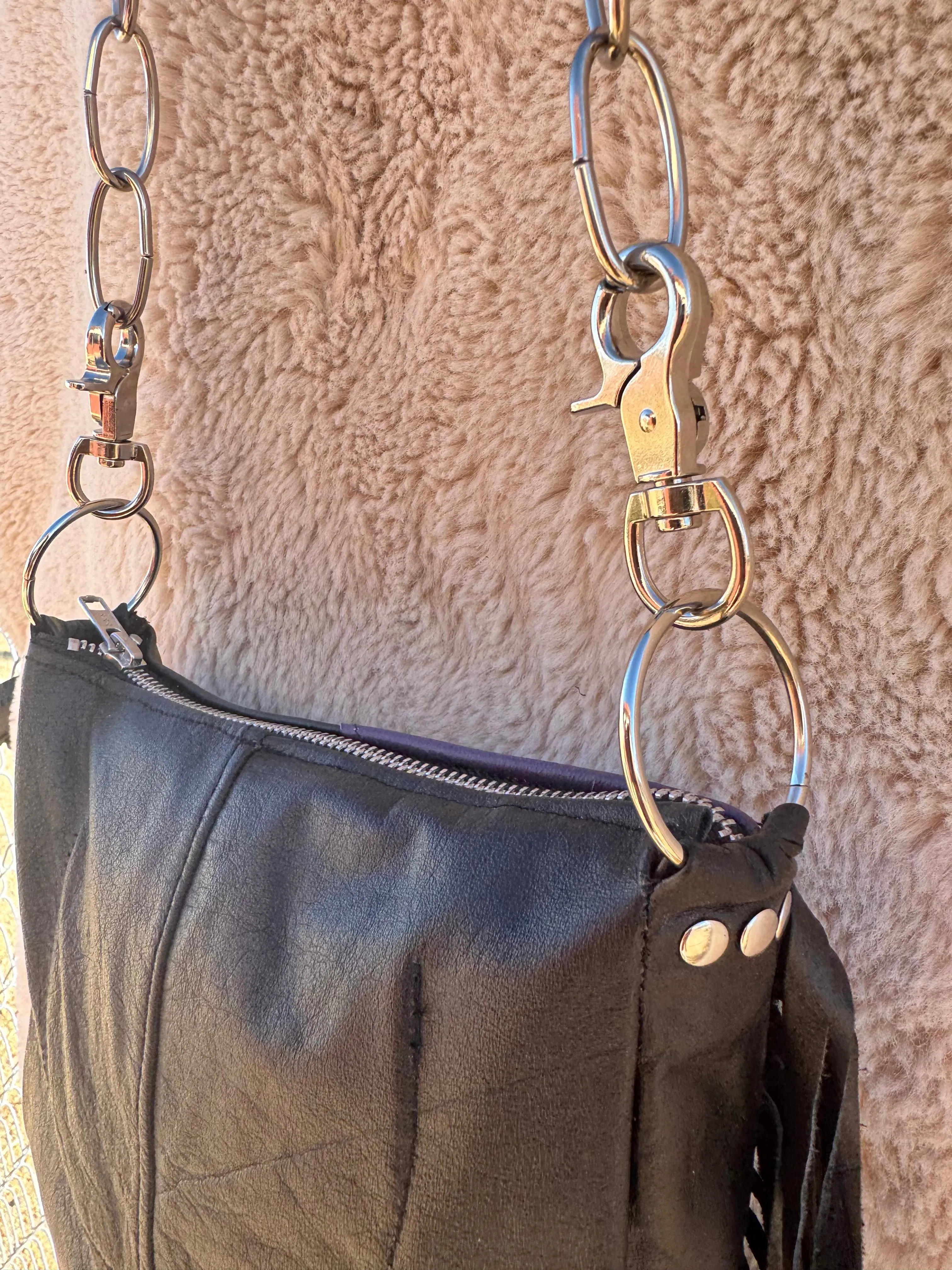 Purple Yin Yang Rider Handbag
