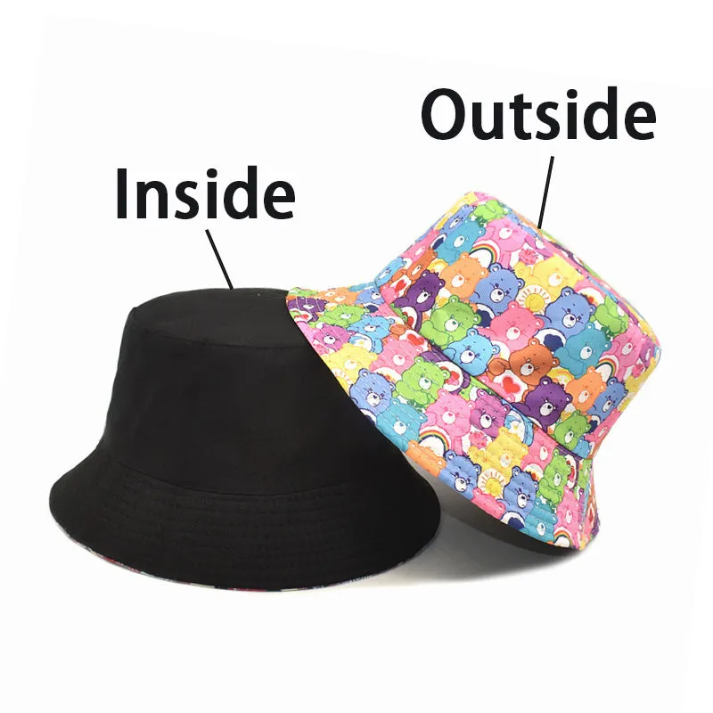 Rainbow Bear Bucket Hat– Fushia