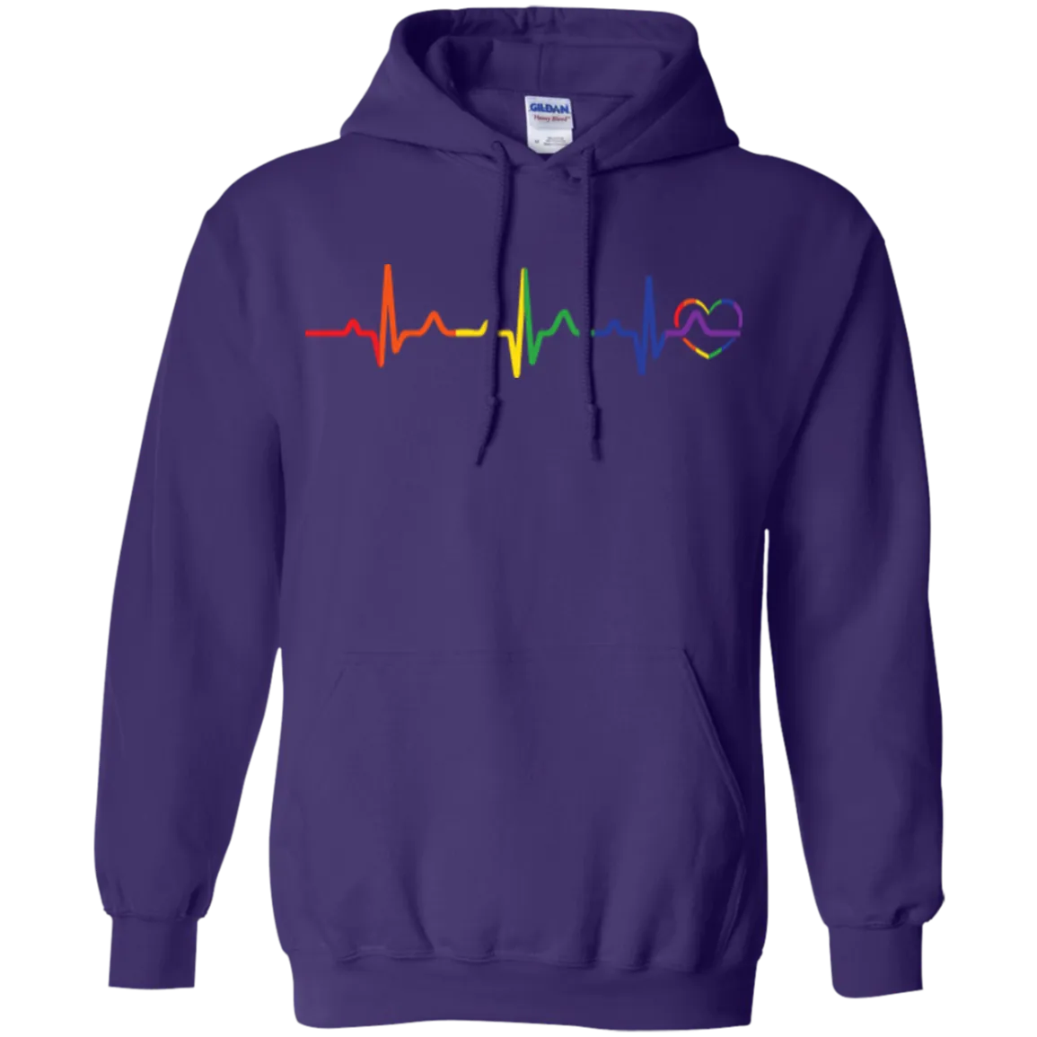 Rainbow Heartbeat Gay Pride T Shirt