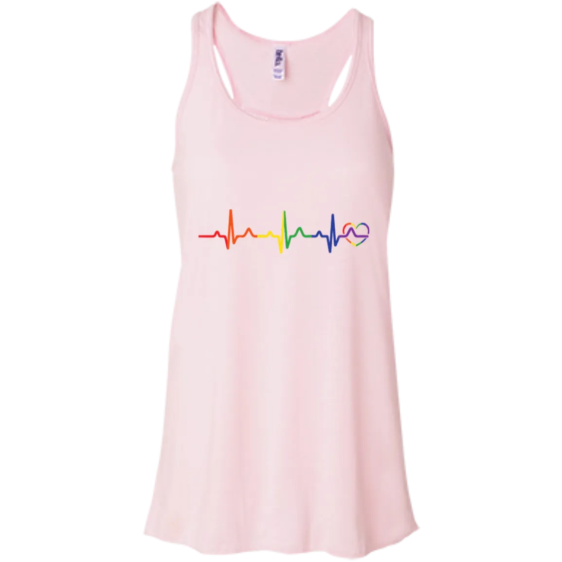 Rainbow Heartbeat Gay Pride T Shirt