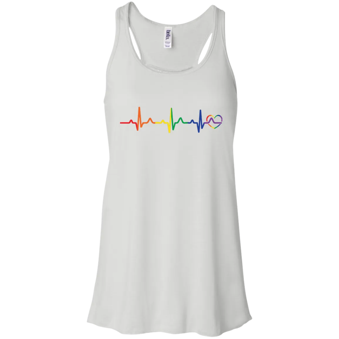 Rainbow Heartbeat Gay Pride T Shirt